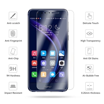 2 ЕЛЕМЕНТА 9H Закалено Стъкло за Huawei Honor 8 FRD-L19 FRD-L09 СТЪКЛЕНА Защитно Фолио на Защитно покритие на екрана
