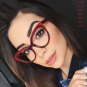 2021 Нови Модерни Очила с Кошачьим Око, Дамски Очила За Четене, Висококачествени Мъжки Vintage слънчеви Очила За Далекогледство +1.0+1.5+2.0+2.5 До +4,0