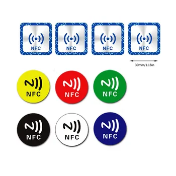 6 бр. NFC Ntag213 ЕТИКЕТ Анти Метален Стикер Ntag 213 13,56 Mhz Универсален Етикет RFID Маркер Патрул Ultralight за бърз достъп и т.н.