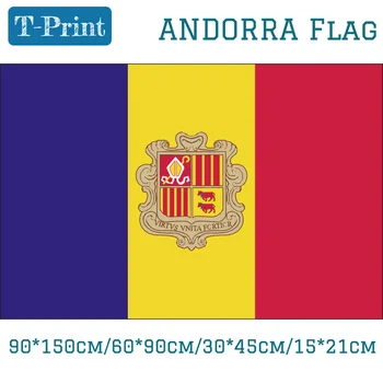 60*90 см/15*21 см/90*150 см Националното знаме на Андора 3x5 фута който да се вее флаг 30*45 см Кола флаг