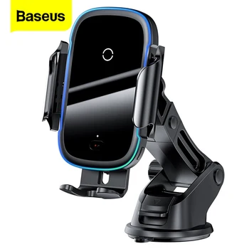 Baseus Qi Автомобилното Безжично Зарядно за iPhone 11 Samsung Xiaomi 15 W Индукционное За Определяне на Бърза Безжична Зареждане с Автомобилен Притежател на Телефона