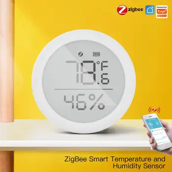 CoRui Sasha Smart ZigBee Moes Сензор за температура и Влажност на въздуха За Помещения Влагомер С LCD Дисплей на Дистанционното Управление Hub Портал