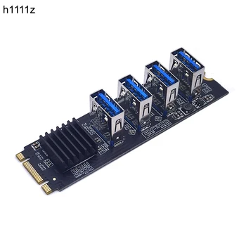 M. 2 Странично Card M2 NGFF NVME за PCIE PCI Express X16 1-4 USB 3.0, Слот Множител Hub Адаптер За Antminer Биткойн Миньор Майнинг