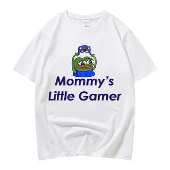 Mommy'S Little Gamer Риза Мъжки Дамски Тениска 2022 Лятна Памучен Тениска С Къс Ръкав и Кръгло Деколте Извънгабаритни Тениски Облекло