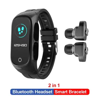 N8 TWS Безжична Bluetooth Слушалка за Умни Часовници Мъжки Дамски Bluetooth Слушалки Предизвикателство Монитор Сън Спортни Умен Часовник 2020 Нови