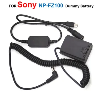 NP FZ100 Манекен Батерия + USB C Резервни Батерии за Телефони PD Адаптер за Зарядно Устройство DC Кабел Sony A1 A7C A7III A7RIII A7SIII A7RM4 A7RIV A9II A6600