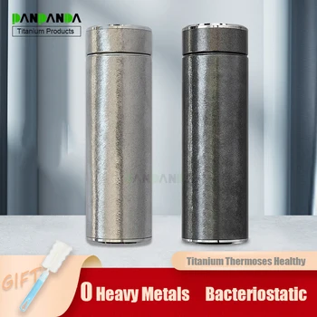 PANPANDA двойна чист титан вакуум изолационен термос 300 мл/450 мл малък капацитет за здравето на белите дробове титанов термос