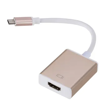 Usb C HDMI-Съвместим Конвертор Адаптер Type C в HD/USB 3.0 / Type-C Алуминий за Macbook Pro Samsung S9 S10 Huawei P20 P30