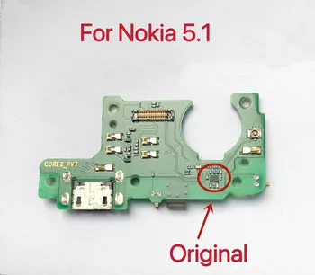 USB-Порт за зарядно устройство ще захранване на Такса За Nokia 5.1 USB зарядно устройство ще захранване на Зарядно устройство Порт Гъвкав Кабел, резервни Части За Ремонт на