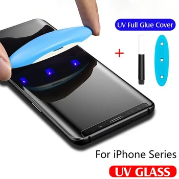 UV Течна Защитно Фолио За дисплея на Samsung Galaxy S10 Lite S20 FE От Закалено стъкло A6 Plus A7 A8 A9 2018 Защитно Фолио с пълна Лепило