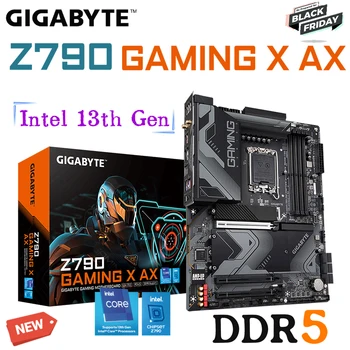 Дънна платка Gigabyte Z790 GAMING X AX с подкрепата на LGA 1700 Intel 13-ти и 12-то поколение ПРОЦЕСОР DDR5 128 GB 7600 Mhz Оперативна ПАМЕТ, Wifi 6E PCIe 5,0 Нова