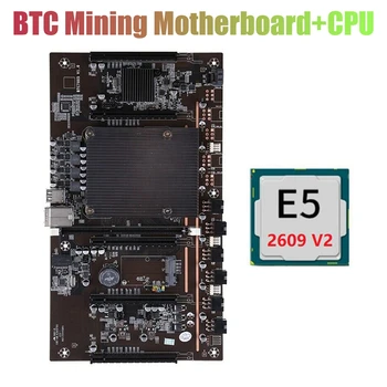 Дънна платка за майнинга БТК X79 H61 + E5 2609 V2 процесор 5X PCI-E 8X LGA 2011 DDR3 Поддръжка 3060 3080 GPU, за Майнинга БТК Миньор