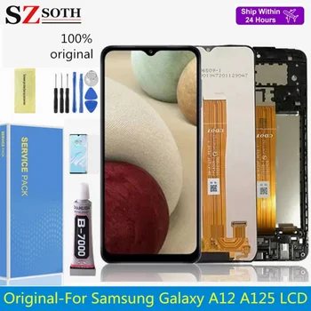 За Samsung Galaxy A12 A125 LCD дисплей с сензорен екран Дигитайзер в Събирането на Замяна За Samsung A125F/DS A125F A125M A125F/DSN
