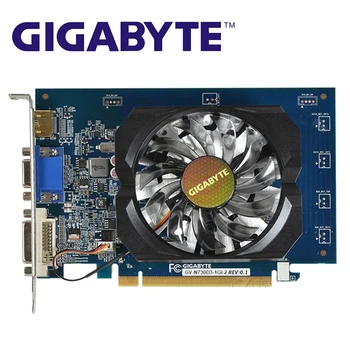 За видеокартата GIGABYTE GT 730 1 GB GV-N730D3-1GI D3 GDDR3 графична Карта за видео карти nVIDIA Geforce GT 730 1G, Hdmi, Dvi, VGA, Използвани