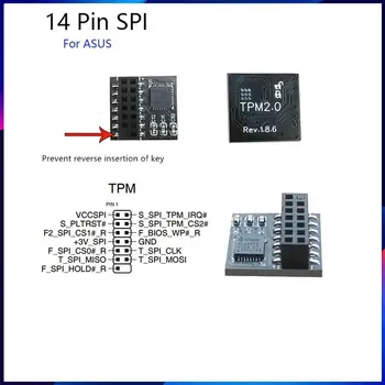 Защитен Блок, Модул за безопасност TPM 2.0 За дънната платка ASUS SPI 14 Пин на Windows 11