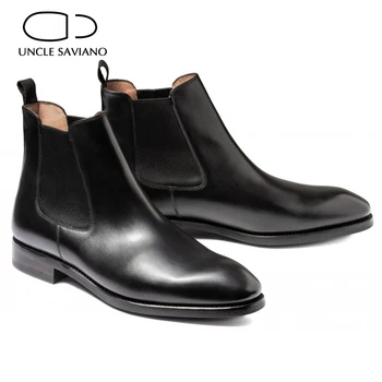 Зимни обувки чичо Савиано, Мъжки обувки, Модерни стилни високи най-добрите дизайнерски работни обувки от естествена кожа ръчно изработени, мъжки обувки