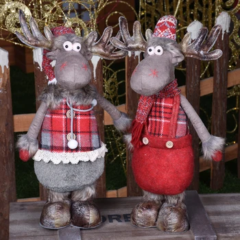Коледен Лосове Плюшен Кукла Коледно Дърво За Украса Елен Плюшени Играчки, Подарък За Нова Година Навидад Украса За Дома