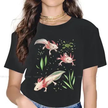 Красива Дамска Тениска Axolotl Любовник Crewneck Блузи за Момичета 5XL Дамски Тениска Хумор Модерен Подарък