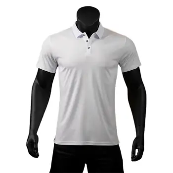Летни мъжки Ризи с къси ръкави, Обикновен Бизнес Polo Ризи с Къс Ръкав, по-Големи Размери, Бързосъхнеща Универсална Риза за Срещи