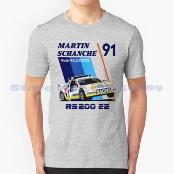 Мартин Schanche 1991 Модни Реколта Тениска Тениска за рали-кръста Wrx Martin Schanche Ford Rs200 Rs 200 Rally Group Groupb Gollop