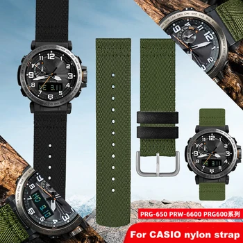 Найлонов ремък NATO подходящ за каишка за часовник Casio за катерене PRW-6600 PRG-600/650 найлонов ремък серия PROTREK 24 мм