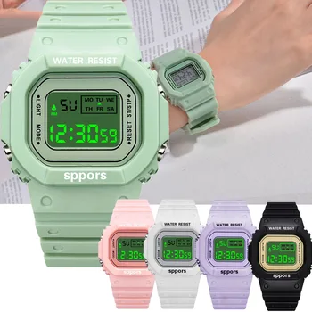 Нов Модерен Дигитален Часовник Светещи Квадратни Дамски Спортни Часовници, Електронни Часовници Reloj Mujer Часовници Дропшиппинг