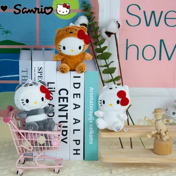 Нов Прием на Sanrio Hello Kitty Плюшен Кукла Играчка Мелодия Плюшен Подарък Кукла Малка Окачване Чар Украса на Подарък за Свети Валентин 