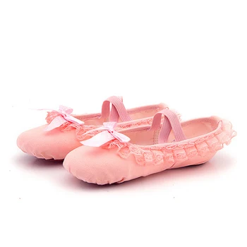 Обувки За момичета, Детски Лейси Обувки, Танцови Пантофи, Висококачествени Обувки За Практикуване на Балерина, Обувки За Балет, 6 цвята Професионална Обувки За Балерина