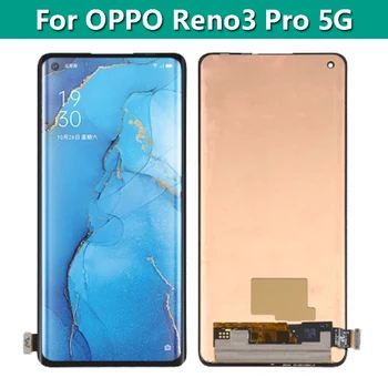 Оригинален За OPPO Reno3 Pro 5G CPH2009 LCD Дисплей С сензорен Цифров Преобразувател В Събирането На OPPO Reno 3 Pro 3Pro Дисплей