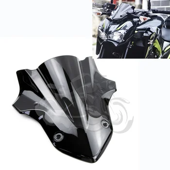 Подходящ За Kawasaki Z900 2017 2018 2019 Черен Мотоциклет Предното Стъкло, Предното Стъкло Z 900 17 18 Въглероден Фирбер Вятърна екран Двоен балон