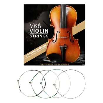 Професионални струни на цигулка KRUSU V68 (E-A-D-G) Albata Рана за 4/4 3/4 1/2 1/4 Цигулка Аксесоари за Музикални Инструменти