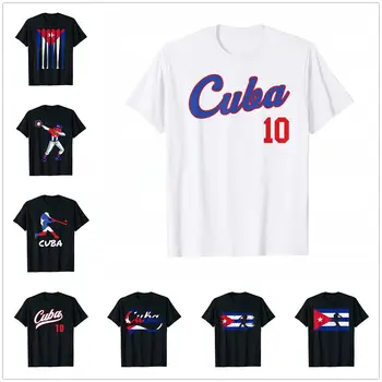 Ретро Куба Бейзбол Мъжки Дамски Тениска Remera Beisbol. Кубинската Тениска Хип-Хоп Блузи Памучни Тениски