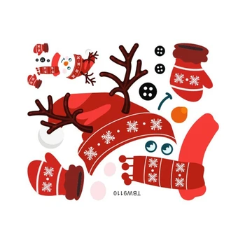 Рисунка на Снежен човек Коледно Прозореца Вкопчил Стикери, Магнити за Хладилник, Шкафове Забавни Стикери за Коледен Празник на Домашния Офис