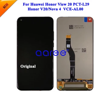 Тестван Оригинален LCD дисплей За Huawei Honor V20 LCD дисплей За Huawei Nova 4 Дисплей LCD екран е чувствителен на Допир Дигитайзер В Събирането на