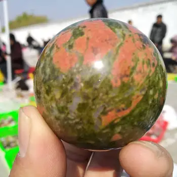 топки скъпоценен камък 50мм естествени отполировали обхвата на Унакита кристалната за декорация на дома