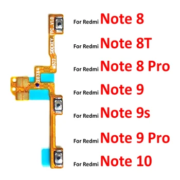 10 бр./лот, Бутон за регулиране на звука Бутон за включване Изключване Гъвкав Кабел За Xiaomi Redmi Note 8 8T 9 9s 10 Pro 5G
