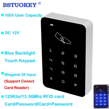 125 khz RFID Самостоятелен Контролер за достъп 13,56 Mhz, Четец на карти Клавиатура Wiegand входната Врата на Замъка 1000 Потребителска Подсветка Тъчпад