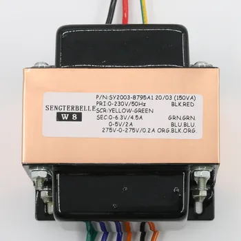 150VA Hi-Fi Аудио Клиенти предусилвател Трансформатор Сек: 275 В-0-275 В 0-6,3 В 0-5 В EI-Основната Захранващ трансформатор