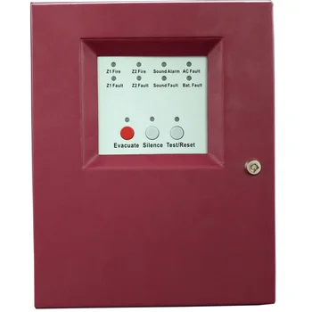 2-Зонный Дистанционно управление противопожарна аларма, МИНИ-Система за управление на пожароизвестяване Обичайната Панел за управление на огъня панел мазила