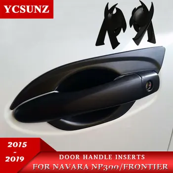 2015-2019 Черна Врата копчето Вложки За Nissan Navara 2019 Np300 Аксесоари Дръжка Врата вътрешна За nissan frontier 2016 YCSUNZ