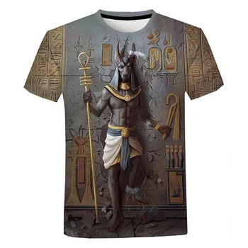 2022 Древен Египет Печат на тениски 3d Египетски Harajuku Градинска Мъжка тениска Дамски Ежедневни Модерен С Къс Ръкав Готини Тениски