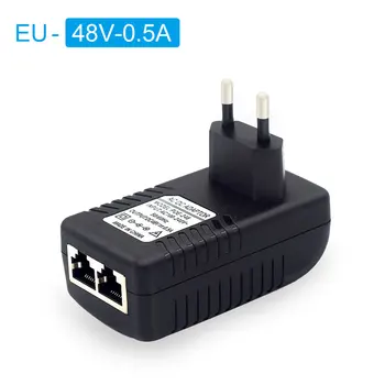 48/12v POE инжектор Ethernet ВИДЕОНАБЛЮДЕНИЕ захранващ Адаптер 0.5 A/2A 24 W POE IP-камери, IP-Телефони POE Switch Адаптер за Захранване на ЕС/САЩ Опция