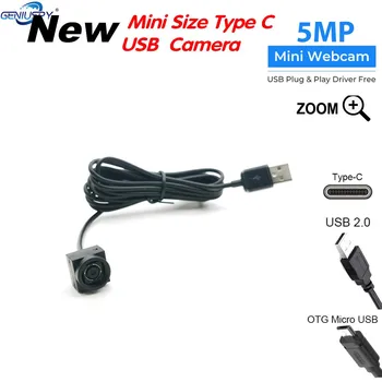 5MP 30 кадъра в секунда, Аудио и Видео UVC OTG TYPE-C Cam Автофокус Мини USB Камера Micro 2592*1944 5MP 2MP 1080P Уеб камера За Android / PCIndustry