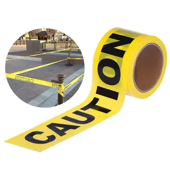 7 см. * 100 М Ролка Жълт Предупреждение Лента За Защитна Бариера За Полицейски Барикади За Изпълнители Сигурност за Обществени сгради-Високо Качество