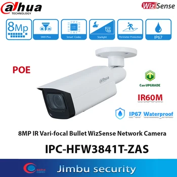 Dahua IPC-HFW3841T-ZAS 8MP 4K POE IPtv за Нощно Виждане Starlight 60m H. 265 + Външна IP67 Водоустойчив мрежова камера WizSense с куршум