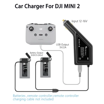DJI Mini 2/SE Улично Зарядно Устройство С Две Батерии За DJI Mini 2 W USB Порт за Дистанционно Управление attery зарядно за Аксесоари За летателни апарати