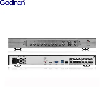 Gadinan H. 265 16CH 8MP 4K POE NVR 48V За 4K 5MP 4MP 3MP 1080P, POE IP Мрежова Камера Dvr Система за Видеонаблюдение
