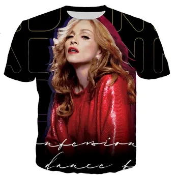 Madonna мъжки/женски Нови модни готини тениски с 3D принтом, ежедневни стилна тениска, градинска дрехи, блузи, директен доставка