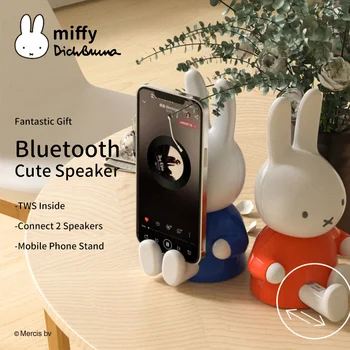 Miffy Bluetooth Високоговорител TF Карта Сладък Безжичен Високоговорител Стерео Музика На Открито Вибро Динамиката на Субуфер Говорител Тенис на Kawai