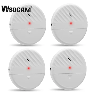 Wsdcam 125dB Сензор за Счупване на Стъкло Аларма, ултра тънък Безжичен Детектор за Счупване на Стъкло на Прозорец, Аларма, Сензор за Вибрация за прозорци и Врати